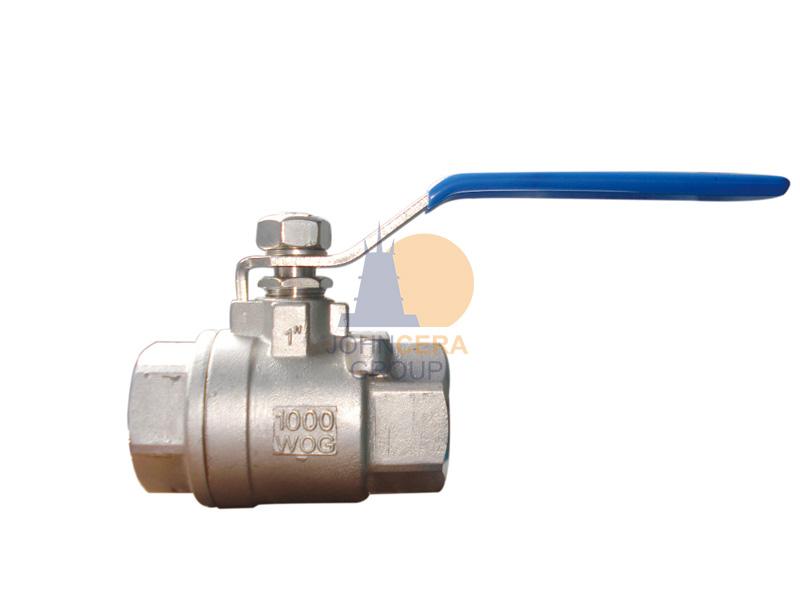 Two piece ceramic core ball valve